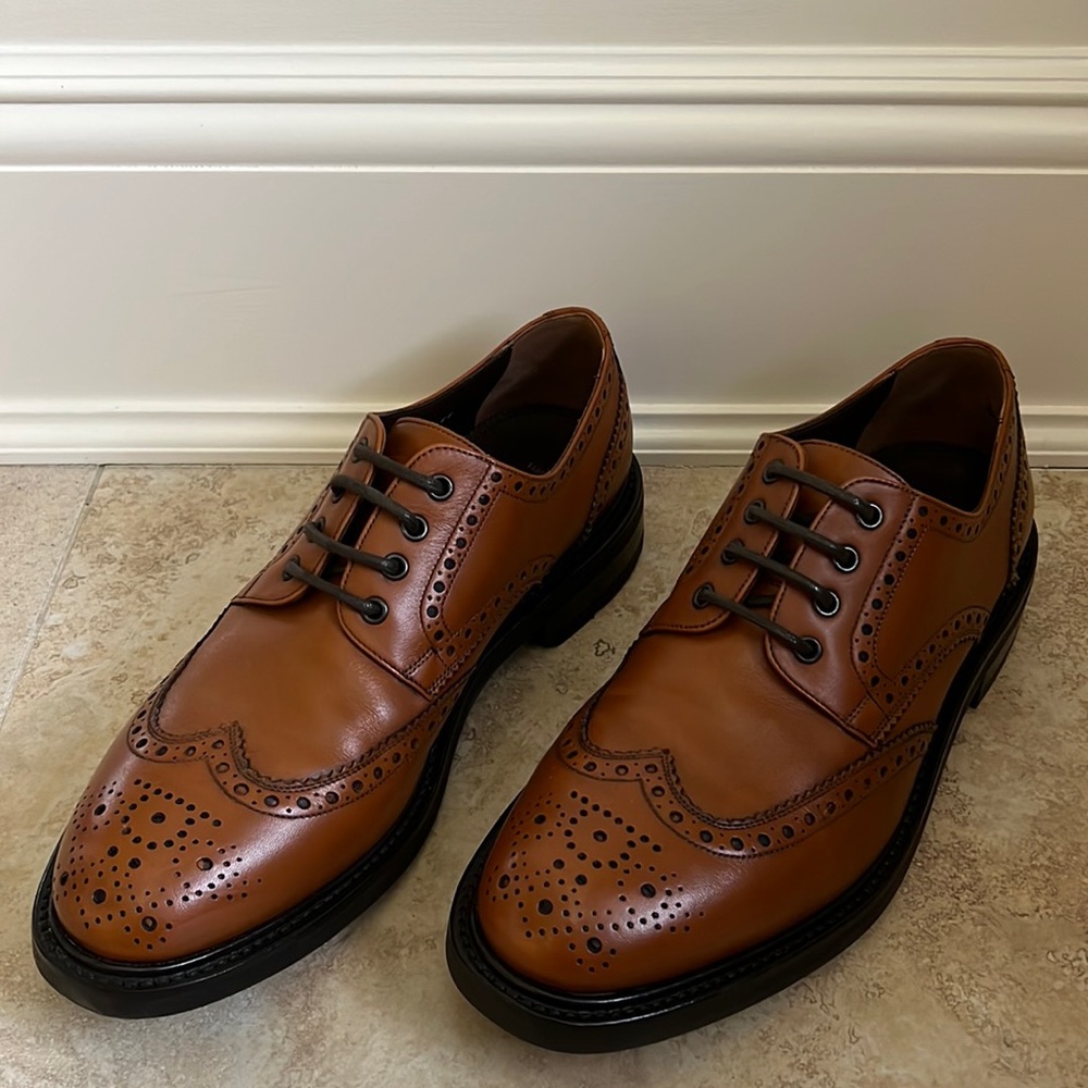 Salvatore Ferragamo Men’s Leather Saddle Shoes